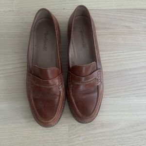Madewell Men's Tan Leather Slip-On Loafers